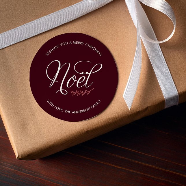 Adesivo Redondo NOEL Feliz Natal Personalizado (Criador carregado)