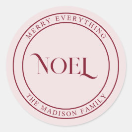 Adesivo Redondo Noel Playful Vintage Christmas