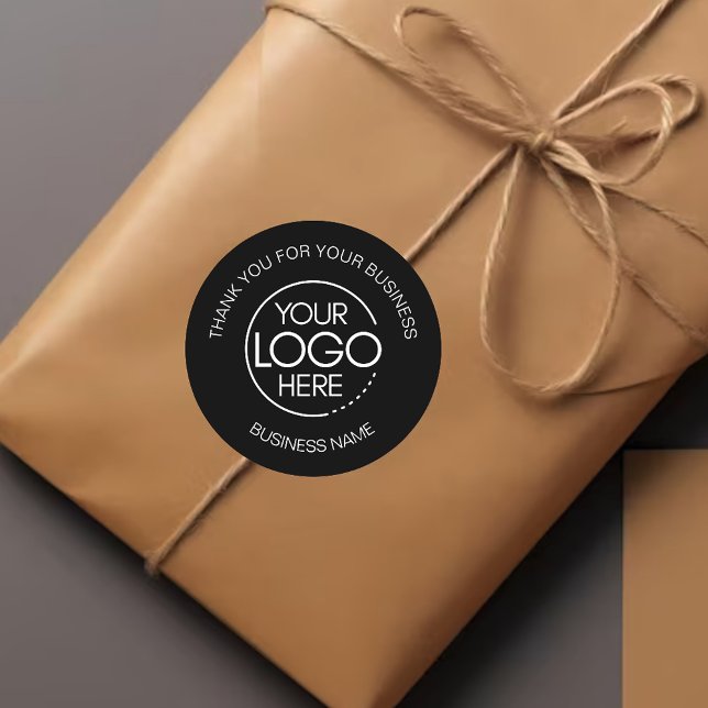 Adesivo Redondo Noir Black Business Obrigado (Criador carregado)