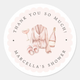 Adesivo Redondo Noite de Calças e Prosecco para Noiva