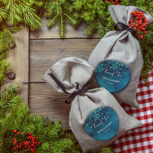 Adesivo Redondo Noite de inverno Obrigado