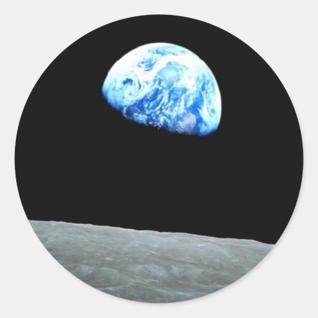 Adesivo Redondo Noite de Lua Sensual : Ideal adicionar texto saudá (Frente)