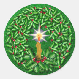 Adesivo Redondo Noite de Vedante de Natal Claro