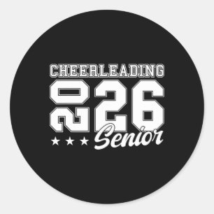 Adesivo Redondo Noite de Veteranos de Cheerleading Cheer Veterano