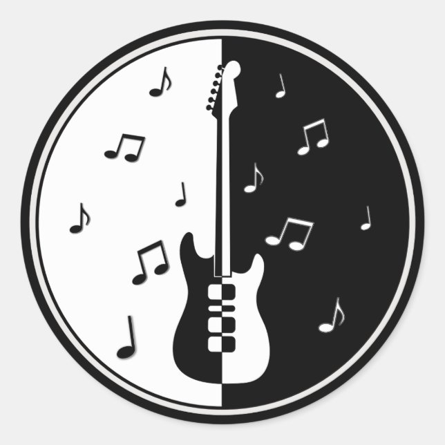 Adesivo Redondo Noite de Violão (Frente)