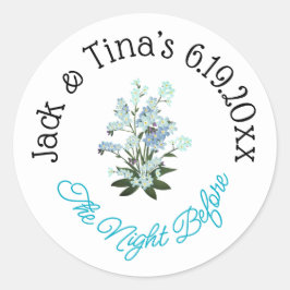 Adesivo Redondo Noite personalizada antes dos autocolantes