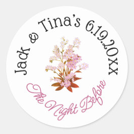 Adesivo Redondo Noite personalizada antes dos autocolantes