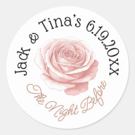 Adesivo Redondo Noite personalizada antes dos autocolantes