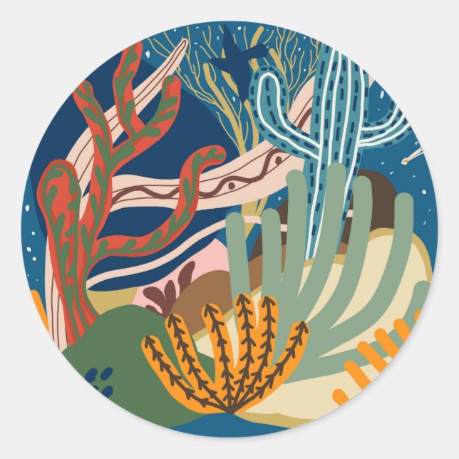 Adesivo Redondo Noites no Deserto (Frente)