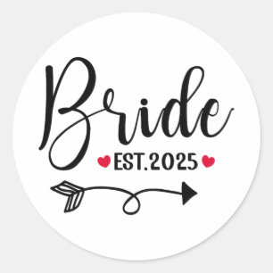Adesivo Redondo Noiva 2025 Matança de Casamento Sra. Est 2025 Casa