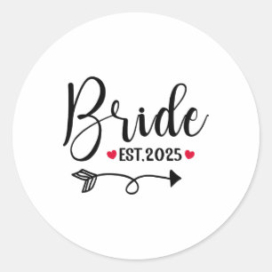 Adesivo Redondo Noiva 2025 Matança de Casamento Sra. Est 2025 Casa