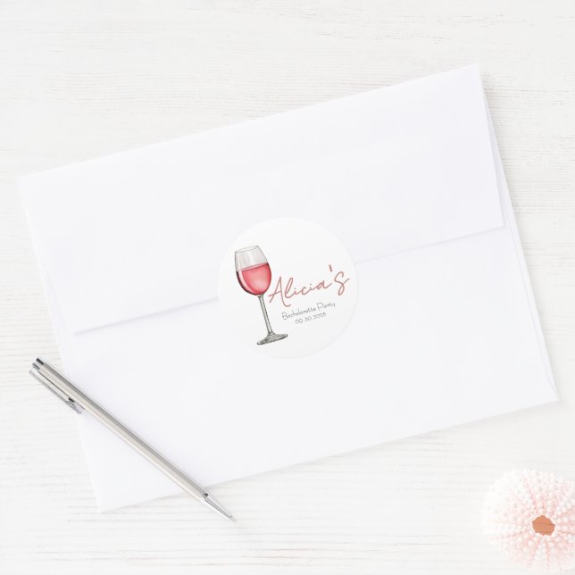 Adesivo Redondo Noiva Antes dos Votos Festa de Solteira / Grupo da (Envelope)