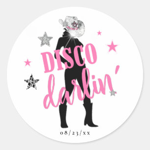 Adesivo Redondo Noiva Boots 'n Bling Disco Darlin' ID925 