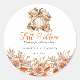 Adesivo Redondo Noiva Casamento Boho Flores Abóbora