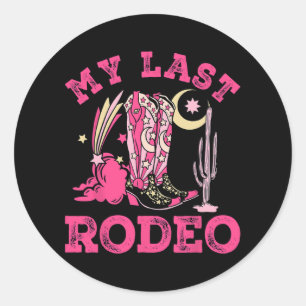 Adesivo Redondo Noiva da Minha Última Cavalgada Esquadrão Festa de