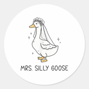 Adesivo Redondo Noiva De Bobo De Casamento Goose Gettin Loose