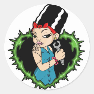 Adesivo Redondo Noiva de Trabalho