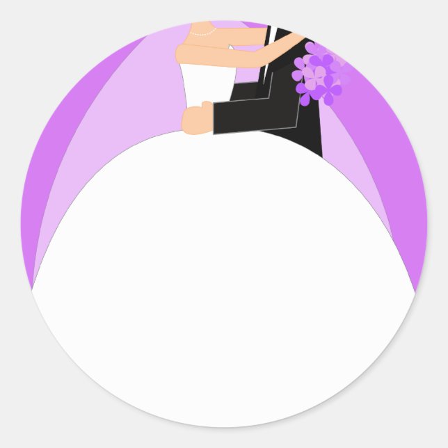 Adesivo Redondo Noiva e noiva (Frente)