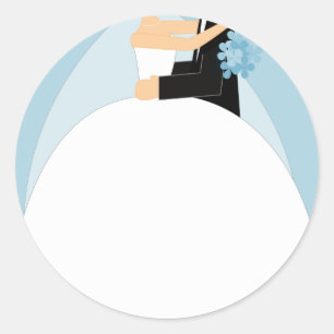 Adesivo Redondo Noiva e noiva