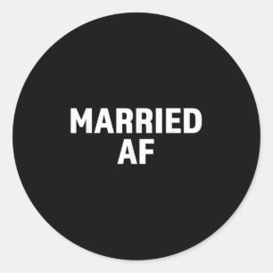 Adesivo Redondo Noiva E Noiva Casaram-Se Com O Casamento De Af Mat