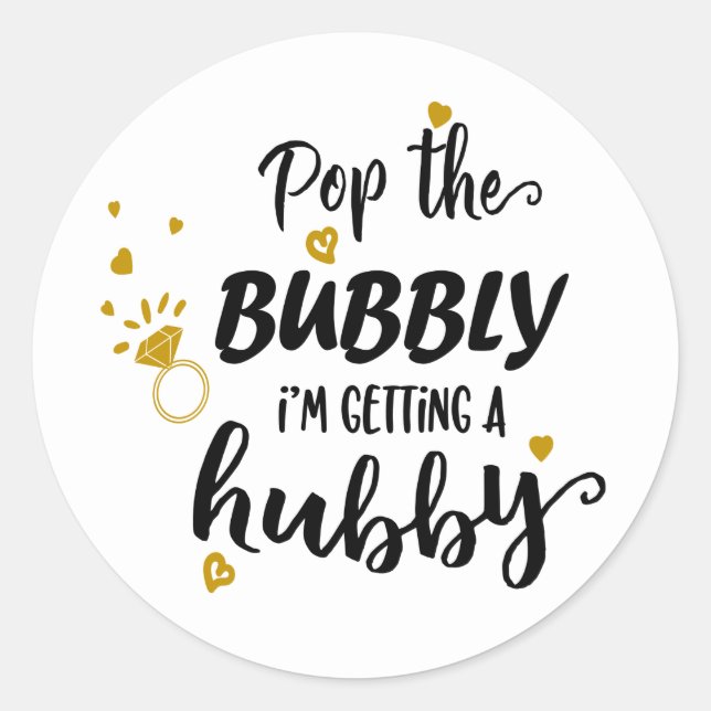 Adesivo Redondo Noiva Engraçado Sra. Chá de panela Casado Noivado (Frente)