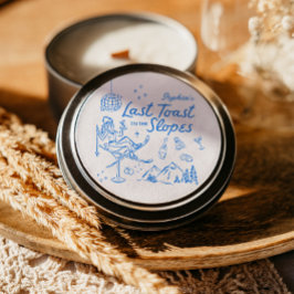 Adesivo Redondo Noiva Esquiar Último Brinde nas Pistas