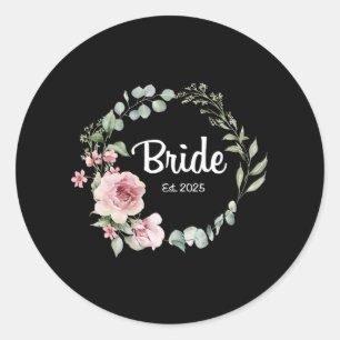 Adesivo Redondo Noiva Est. 2025 Bridal Wedding Matching Gifts Woma