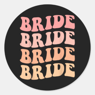 Adesivo Redondo Noiva I Do Crew Retro Casamento Noiva Bachelorette