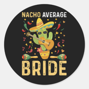 Adesivo Redondo Noiva Média Nacho Casamento Mexicano Cinco De Mayo