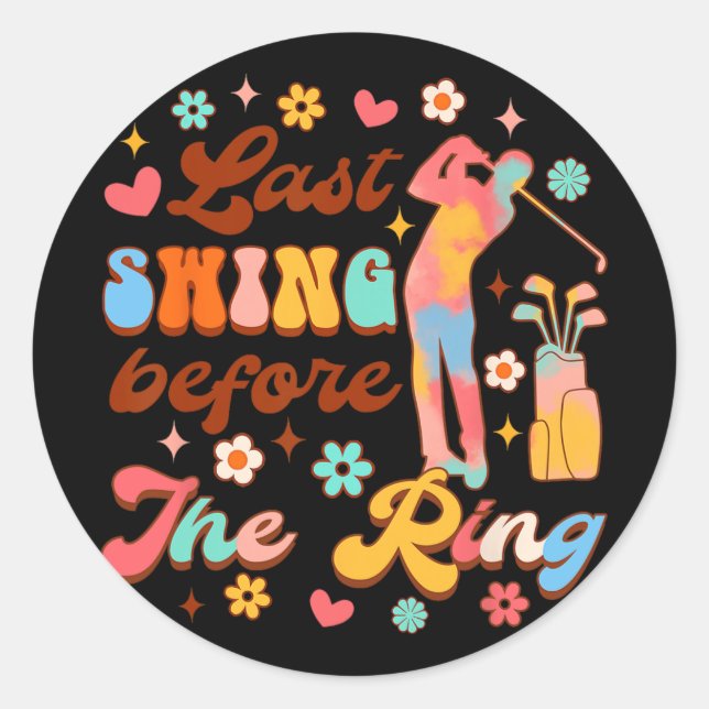 Adesivo Redondo Noiva Para Ser Golfe Despedida de Solteira Último  (Frente)