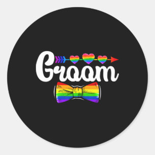 Adesivo Redondo Noivado De Casamento Do Solteiro Do Orgulho Lgbt D