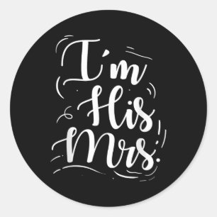 Adesivo Redondo Noivado De Casamento Sou Sua Sra. Bride Gift Idea
