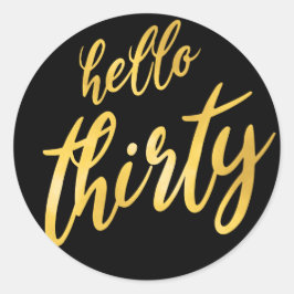 Adesivo Redondo Noivado Dourado "Alô 30"