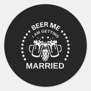 Adesivo Redondo Noivo Noiva Cerveja Me Estou Casando Despedida de