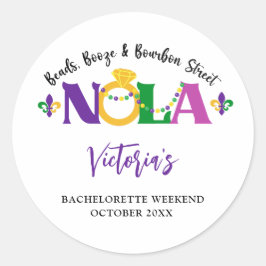 ADESIVO REDONDO NOLA BACHELORETTE FIM DE SEMANA