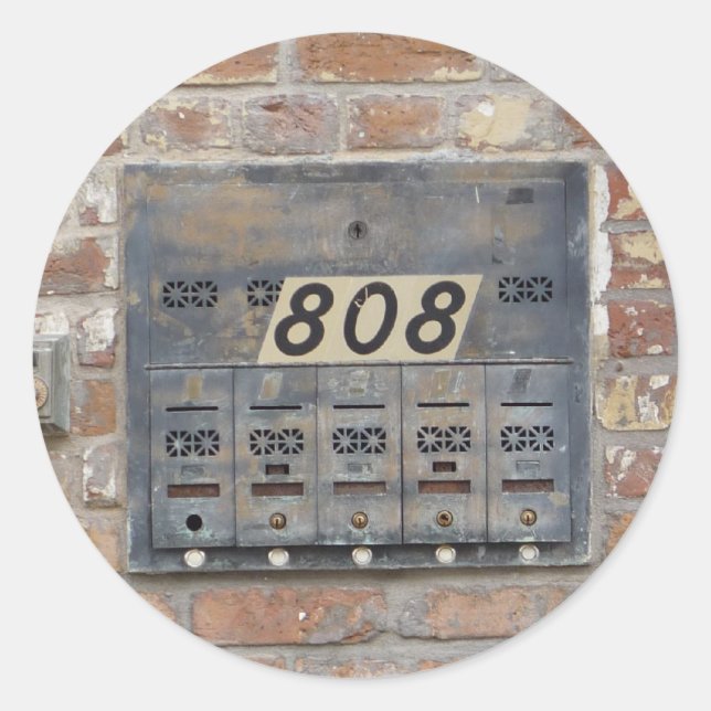 Adesivo Redondo NOLA Bangs Como um 808 (Frente)