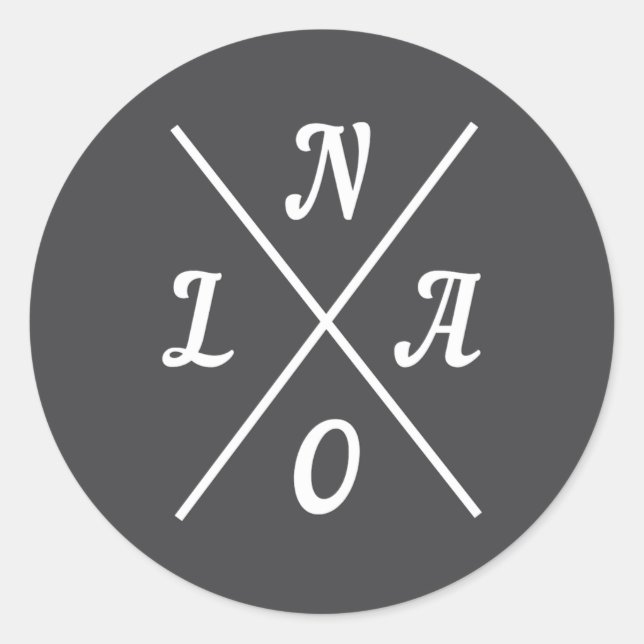 Adesivo Redondo Nola New Orleans Louisiana United States  (Frente)