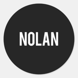 Adesivo Redondo Nolan - Camiseta de Presente para Fã de Nome Engra