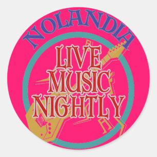 Adesivo Redondo Nolandia Live Music