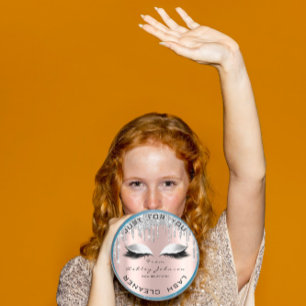 Adesivo Redondo Nome Beleza Empurra Rosa Cinzas Linhas Limpa