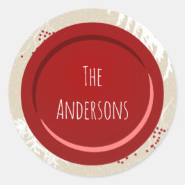 Adesivo Redondo Nome Berry Christmas