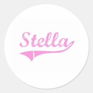 Adesivo Redondo Nome clássico do estilo de Stella