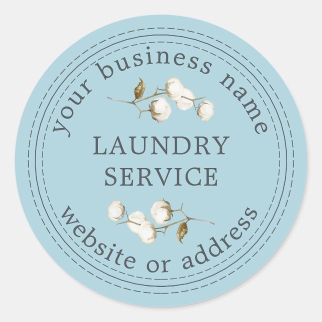 Adesivo Redondo Nome Comercial do Serviço de Lançamento Moderno da (Frente)