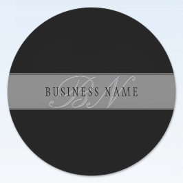 Adesivo Redondo Nome comercial/outro texto de script editável eleg