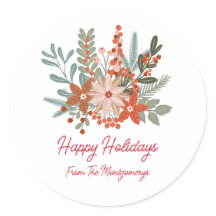 Nome da Família Feriado de Natal Floral