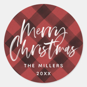 Adesivo Redondo Nome da Família Padrão de Verificação de Buffalo V