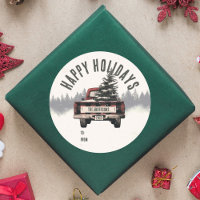 Nome da Família Personalizada de Caminhão de Natal