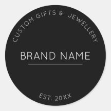 Nome da Marca preta moderna personalizada para Peq