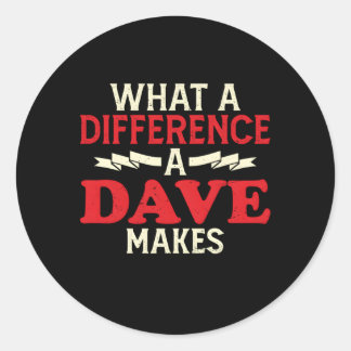 Adesivo Redondo Nome David Dave Dia de os pais Dave