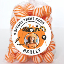 Nome de Foto Personalizada Doces de Halloween